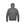 Men's heather grey heated hoodie by Mobile Warming, shown from the back on a white background.