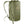 Green duffel backpack by FjallRaven with shoulder straps, a side pocket, and a fox logo, shown from the side.