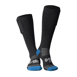 Gobi Heat Tread Battery Heated Socks with Remote Control (Grey/Blue, S/M)