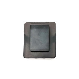 Dark gray plastic 12V Dual Zone Controller Clip Case by Gerbing, rectangular with rounded corners, a matte black raised clip, and a semi-transparent body.