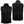 Black textured fleece heated vest by Gerbing, showing front with full zipper, chest pocket, and small emblem, and back with logo.
