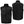 A black softshell men's vest by Gerbing, with a reflective chest pocket, full front zipper, and logo on the back, shown from front and back.