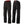 Black heated pants by Gerbing, shown front and back with multiple pockets, ribbed panels, and red inner lining.