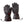 Black leather heated motorcycle gloves by Gerbing, featuring red 
