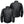 Black heated jacket liner by Gerbing, featuring a full zipper, high collar, and white logo on the chest, shown front and back.
