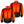 Black heated jacket liner by Gerbing, with glowing orange heating elements shown on front and back.