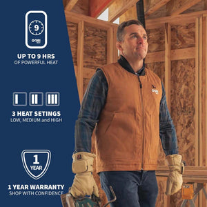 Gobi Heat Ibex Men's 5 Zone Heated Workwear Vest