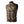 Men's heated hunting vest by Gobi Heat in a brown and green tree camouflage pattern with zippered pockets and a stand-up collar.