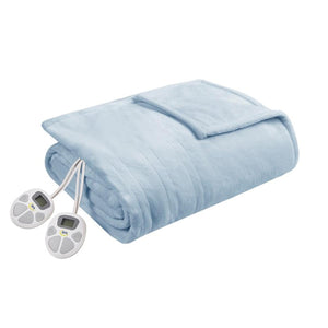 Serta Heated Plush Blanket - Queen