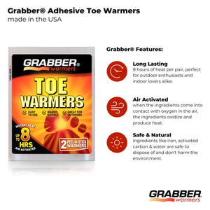 Grabber Warmers 6+ Hour Toe Warmers - 8 Cases