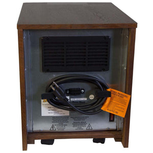 World Marketing Comfort Glow Infrared Electric Space Heater and Over Heat Protection - Chestnut