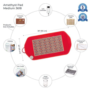 HealthyLine Amethyst Pad Medium 3618 Soft - Photon PEMF InfraMat Pro