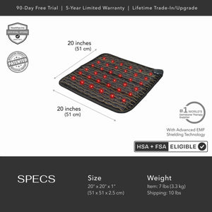 HealthyLine Jet PEMF Far Infrared Heated Mat - 20x20 Inch