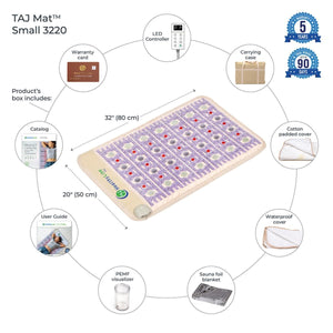 HealthyLine TAJ Mat Medium 3220 Firm - Photon PEMF InfraMat Pro - 32" x 20" (80 cm x 50 cm)