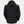 Black men's hooded jacket by Helly Hansen, with an HH logo on the left shoulder and partial brand logo on the right sleeve, viewed from the back.