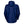 Dark blue men's Moss jacket by Helly Hansen, back view, with a hood and glossy finish.