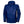 Blue men's hooded jacket by Helly Hansen, with a shiny finish and white HH logo on the left sleeve.