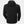 Black hooded insulator jacket by Helly Hansen, back view featuring raglan sleeves and a subtle hood logo on a light grey background.