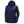 Women's navy blue hooded jacket by Helly Hansen with high collar and H logo on sleeve.