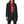 Women's black long jacket by Helly Hansen with full white zipper, chest pocket, and 'HELLY TECH' logo on sleeve, worn over a red shirt.