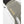 Short glove with grey textured fabric and white leather accents by Hestra, featuring a gold embroidered logo and black knitted cuff.