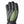 Dark grey textured gloves by Hestra with an olive green palm patch and reinforced fingertips, shown palm up.