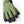 Green and black technical gloves by Hestra, featuring a textured green fabric, black reinforced fingers, and a yellow HESTRA logo.