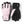 Pink and black insulated gloves by Hestra, showing a back view and a palm view, with visible logos.