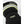 Close-up of a black five-finger glove by Hestra with reflective gray and neon yellow stripes, and Gore-Tex and Hestra Pro labels.