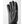 Black elk leather glove by Hestra, showcasing its textured leather and fuzzy lining from a palm-up view.