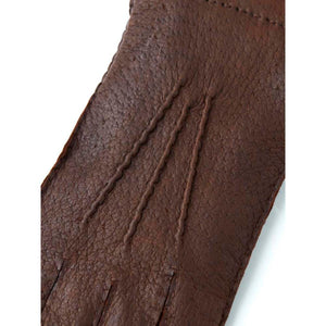 Hestra Men's Peccary Handsewn Cashmere Leather Gloves