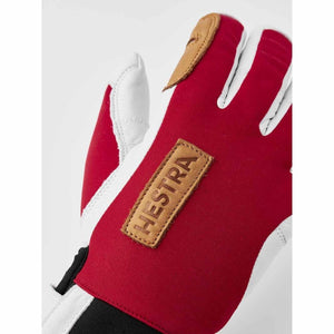 Hestra Unisex Ergo Grip Active Wool Terry 5-Finger Gloves (Red/Off White)