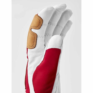 Hestra Unisex Ergo Grip Active Wool Terry 5-Finger Gloves (Red/Off White)