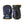 Navy blue and black junior mittens by Hestra, featuring a multi-colored cord, yellow cuff trim, and a brand label.