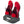 Dark gray dryer by Hotronic, with white control buttons and a red display, holding red running shoes and socks.