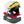 Dark grey boot, helmet, and glove dryer by Hotronic with red drying arms and a white ski helmet with a yellow visor resting on top.