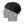 Black evaporative cooling beanie by HyperKewl, shown in a side view on a clear mannequin head.