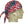 American flag pattern skull cap by HyperKewl, tied at the back, worn on a clear mannequin head.
