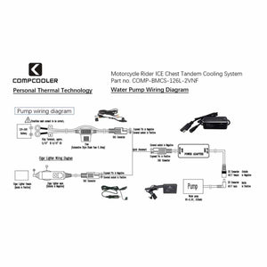 CompCooler Motorcycle Rider Solo System with Seat Cooling Pad 12V Flow Control Mode