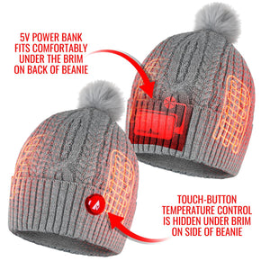 ActionHeat 5V Battery Heated Cable Knit Hat