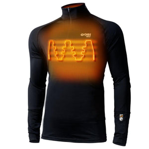 Gobi Heat Men's FlexCore Heated Base Layer Shirt with Dual Control