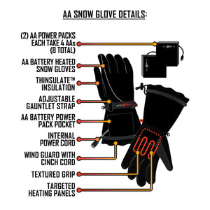 ActionHeat AA Men's Battery Heated Gloves