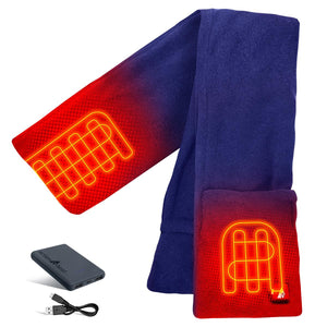 ActionHeat 5V Battery Heated Fleece Scarf with Pockets