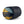 Dark blue 20F/-7C down sleeping bag by Kelty, compactly rolled, with a yellow label showing 550 fill and light blue interior.