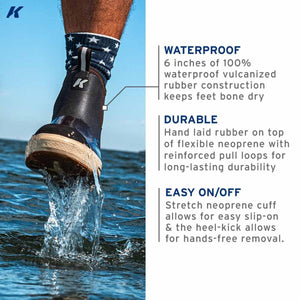 Korkers Women's 0 Neo Flex Ankle Boot with Fixed Kling-On Deck Soles (Blue, Size 11)