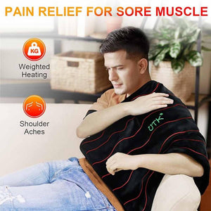 UTK Far Infrared Heating Pad for Back Pain Relief - Black/20''x24''