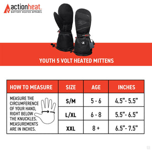 ActionHeat 5V Youth Battery Heated Mittens