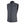 Dark gray men's heat vest by Lenz with a full black zip, stand-up collar, chest logo, and side pockets.