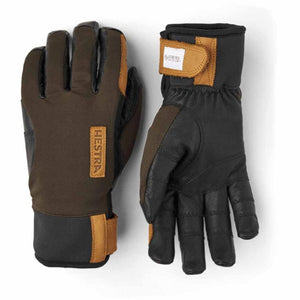 Hestra Unisex Ergo Grip Active Wool Terry 5-Finger Gloves - Red/Off White Size 7