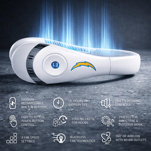 AlphaCool Los Angeles Chargers Wearable Personal Bladeless Neck Fan